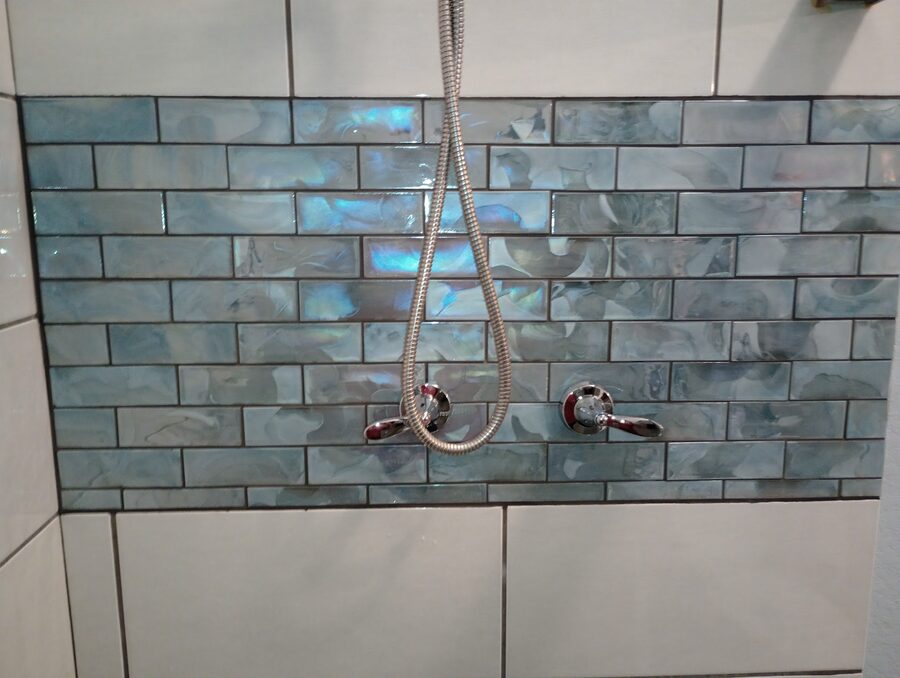 Bathroom tile and plumbing remodel
